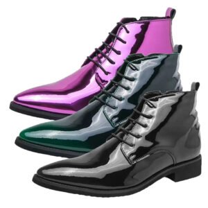 Oxford Shoes Men Dress Bling Purple Shoes