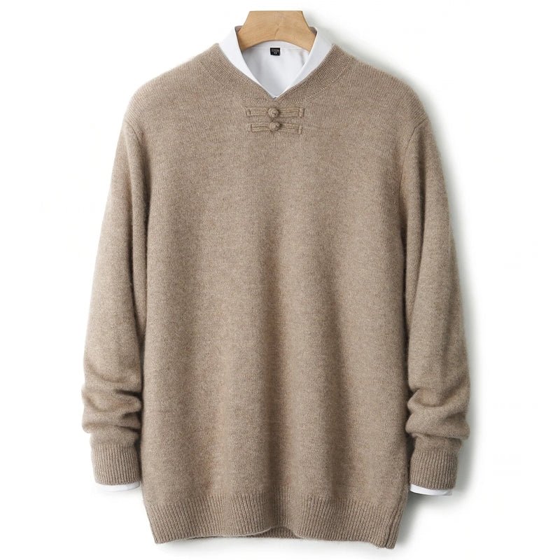 Disk Buckle Clothing Warm Leisure Men Wool Sweater - Image 10