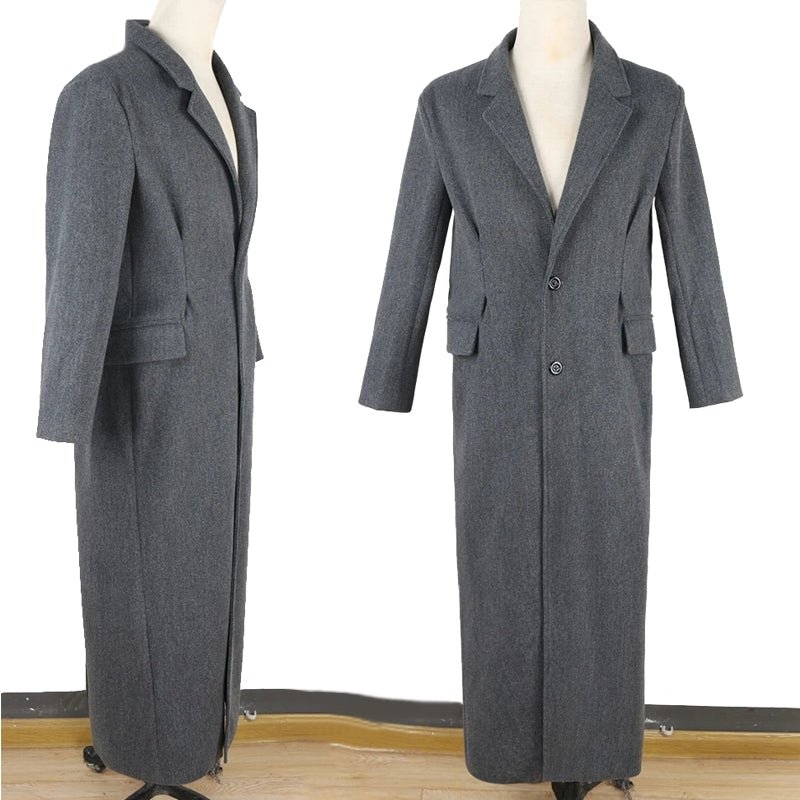 Winter Extra Long Warm Wool Blends Coat - Image 3