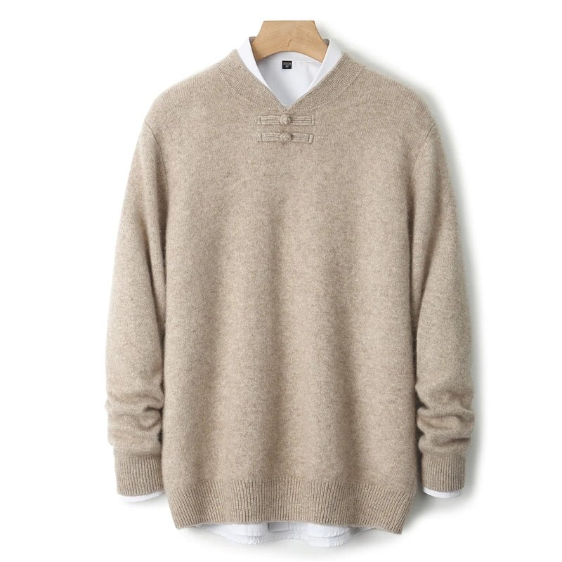 Disk Buckle Clothing Warm Leisure Men Wool Sweater - Image 7