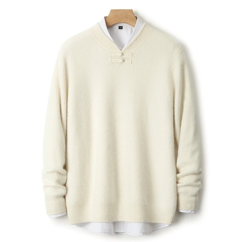 Disk Buckle Clothing Warm Leisure Men Wool Sweater - Image 8