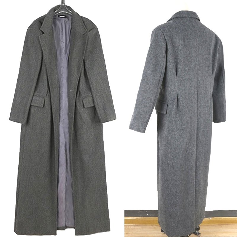 Winter Extra Long Warm Wool Blends Coat - Image 5