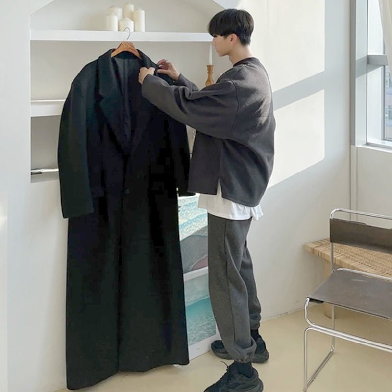Winter Extra Long Warm Wool Blends Coat - Image 4