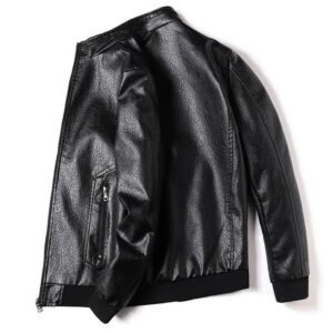 Men Coats Motorcycle Leather Jacket Winter Overcoat