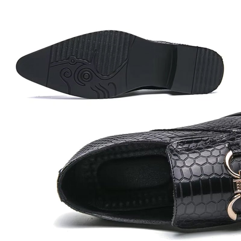 Artificial Leather Loafers Mini Crocodile Pattern - Image 6