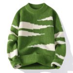 Computer Knitted Unisex Round Neck Pullover Knit Sweater