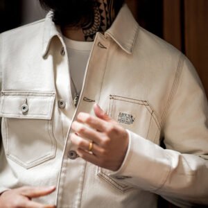 Cotton Lapel Jackets Multi-pocket Short Parkas