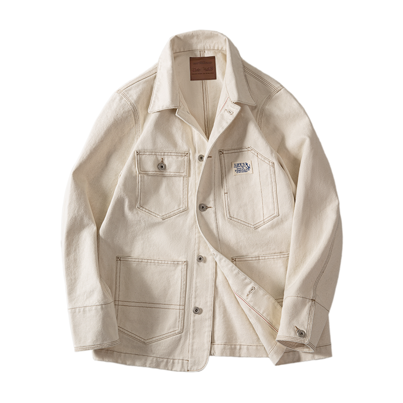 Cotton Lapel Jackets Multi-pocket Short Parkas - Image 6