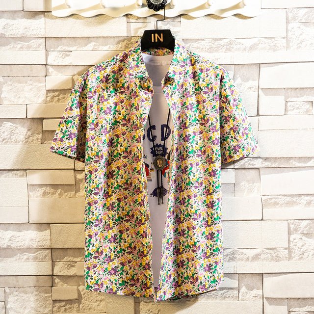 Cotton Mens Floral Shirt - Image 3