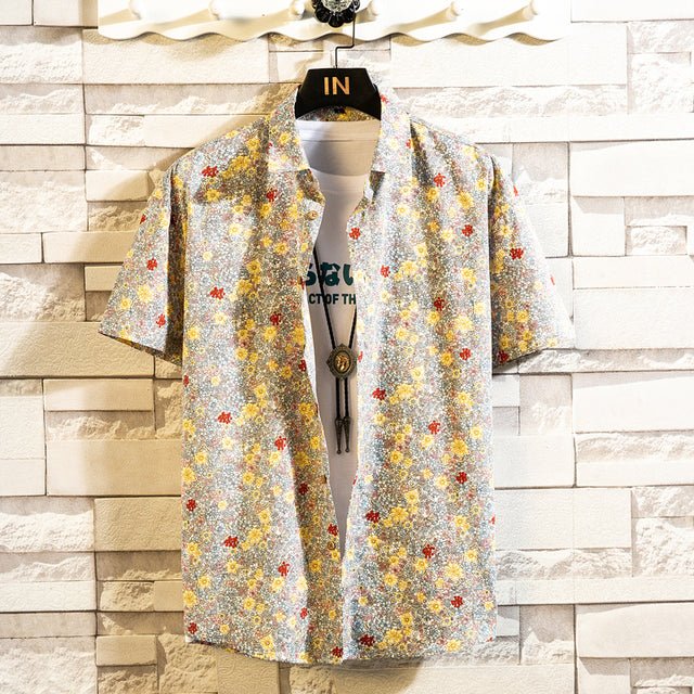 Cotton Men's Hawaiian Shirt - Image 6