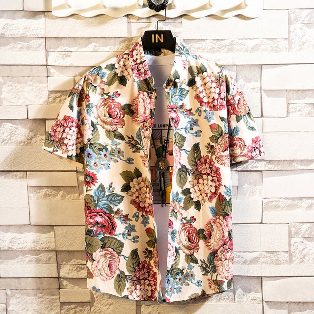 Cotton Men's Hawaiian Shirt - Image 7