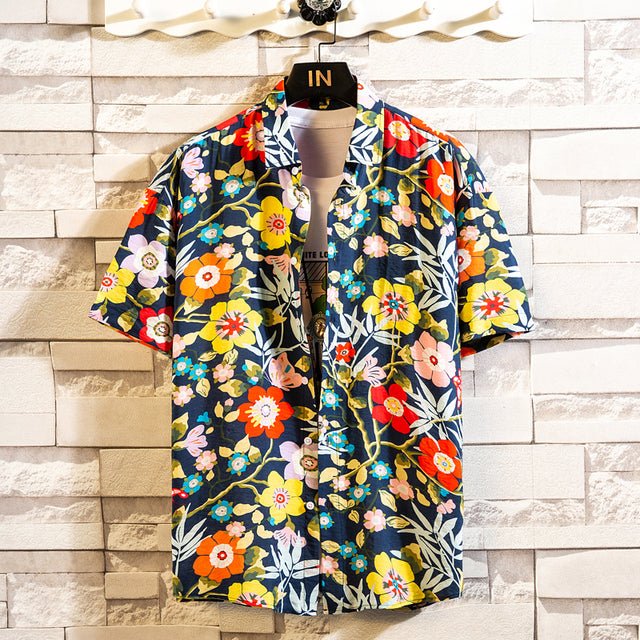 Cotton Men's Hawaiian Shirt - Image 8