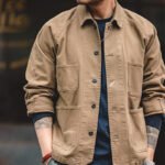 Cotton Solid Chore Coat Paris Buckle Jackets for Men