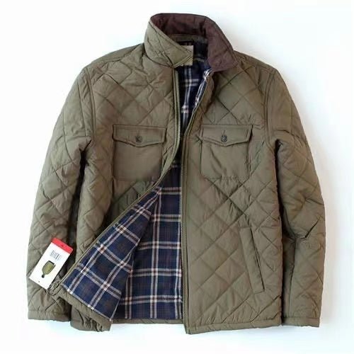 Classic Check Clamp Cotton Winter Men Jacket - Image 5