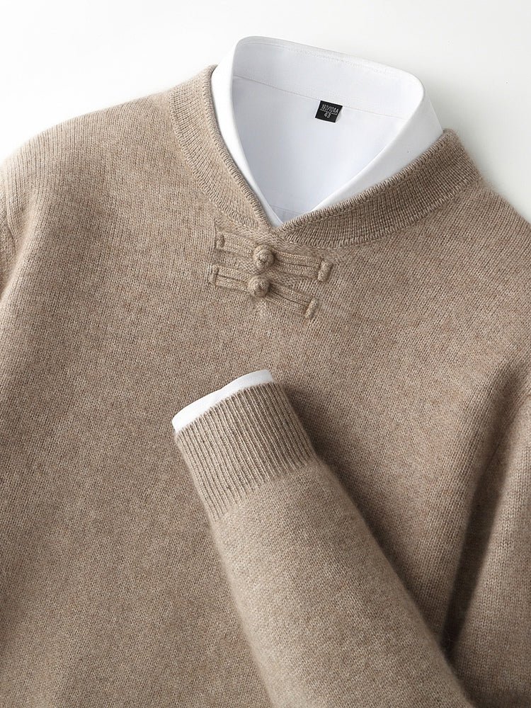 Disk Buckle Clothing Warm Leisure Men Wool Sweater - Image 11