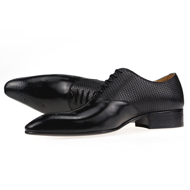 Exquisite Metal Buckle Genuine Leather Men Business Shoes - Image 7