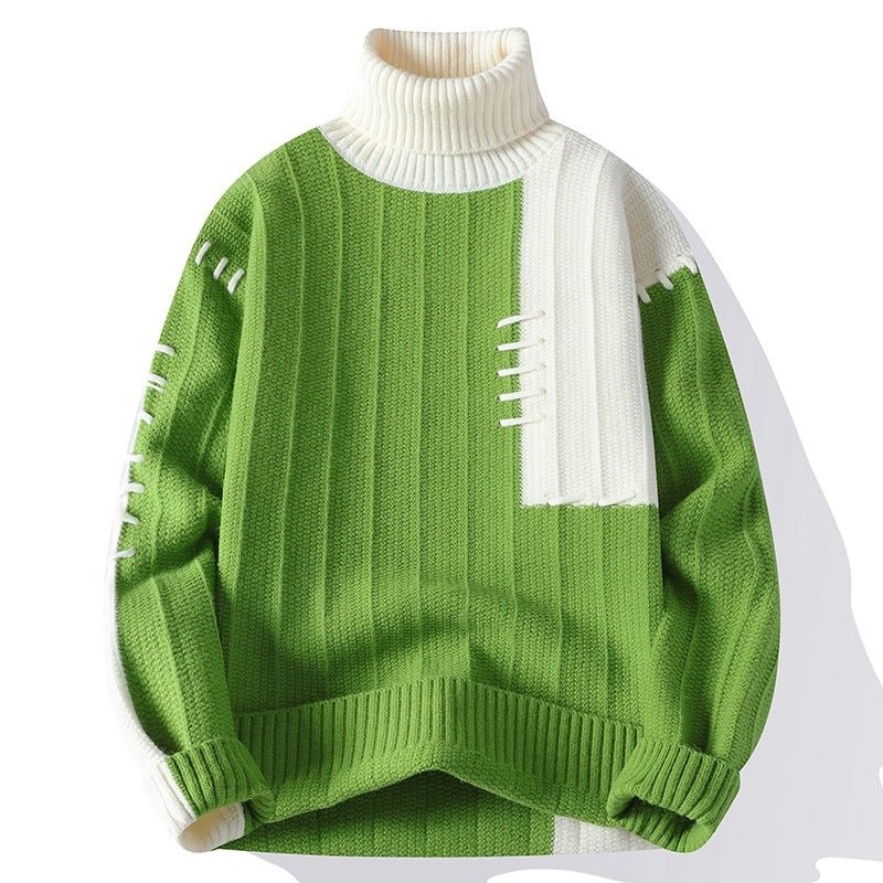 Fashion Autumn Winter Warm Pullover High Collar Sweater - Image 9