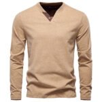 Fashion Long Sleeve Cotton Men T Shirts