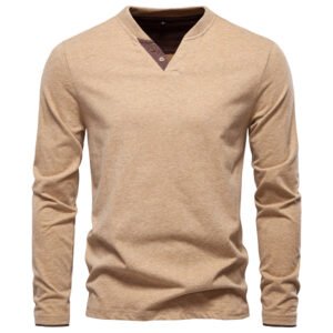 Fashion Long Sleeve Cotton Men T Shirts