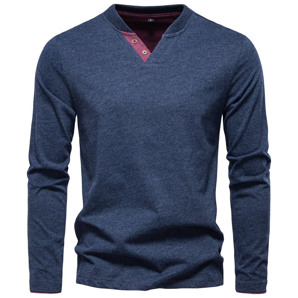 Fashion Long Sleeve Cotton Men T Shirts - Image 3