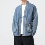 Fashion Men Denim Jacket Cotton Cardigan Coat