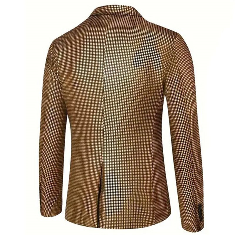 Fashion Men Luxury Plaid Suit Small Stretch Loose Jacket - Image 5