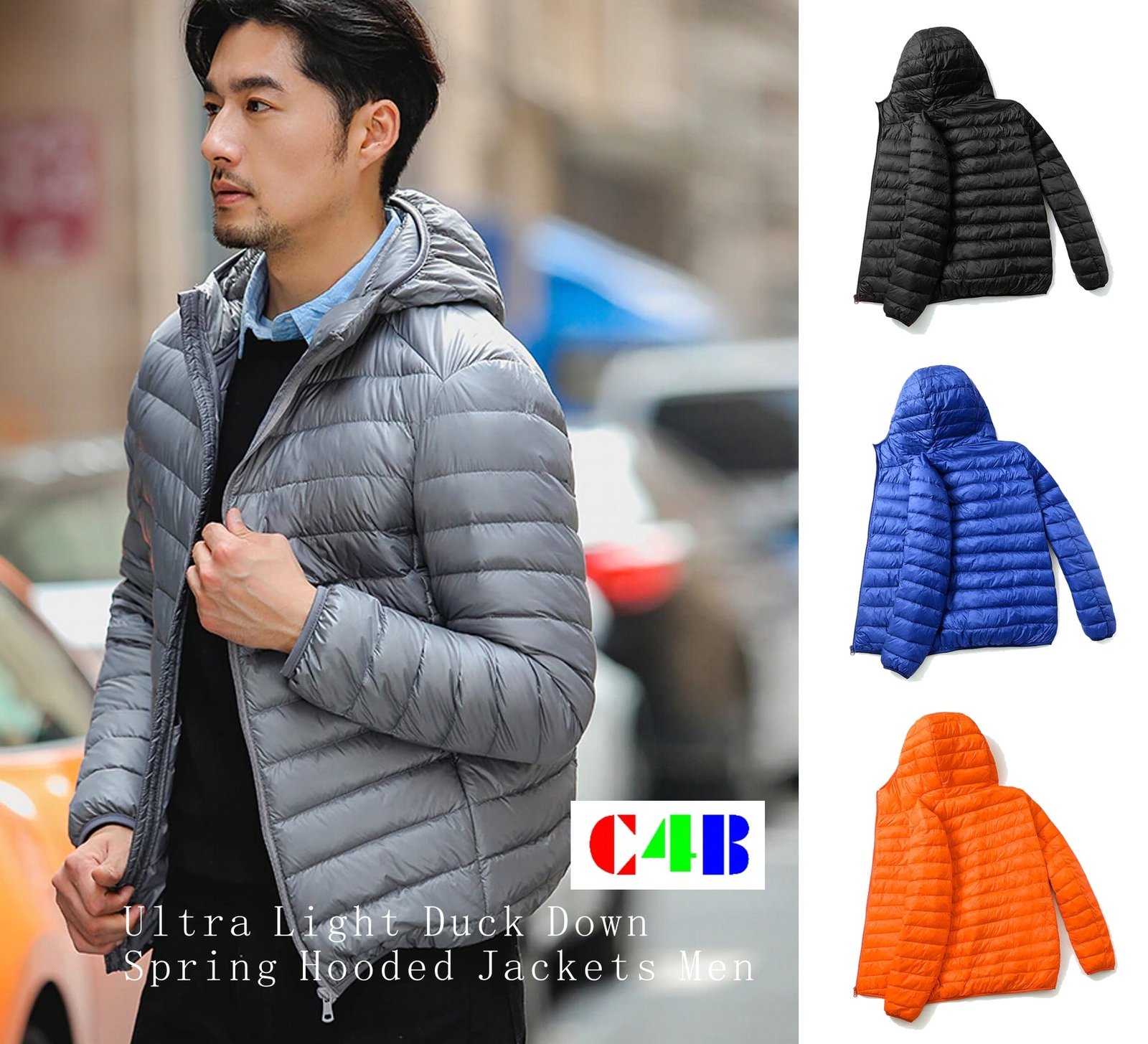 Ultra Light Duck Down Spring Hooded Jackets Men - Image 14