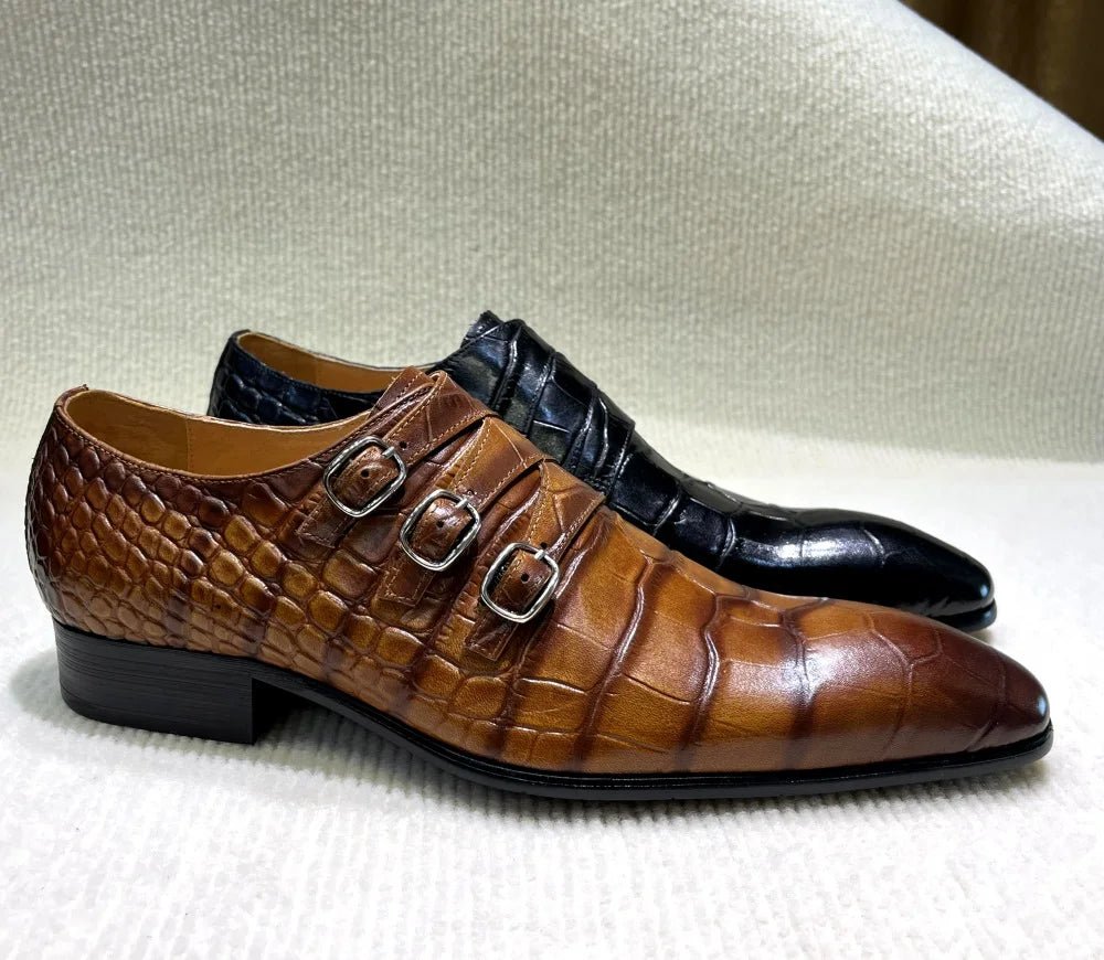 Men Oxfords Genuine Leather Lace-Up Dress Shoes - Image 3