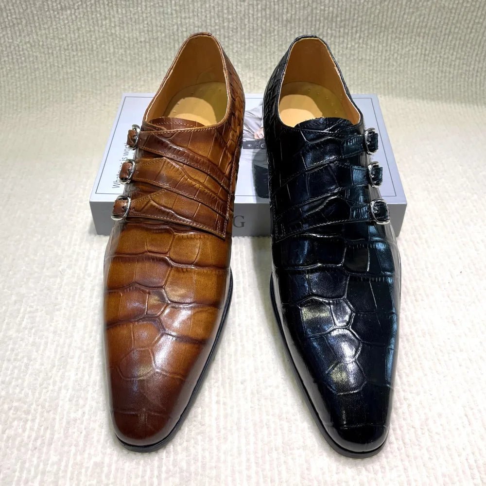 Men Oxfords Genuine Leather Lace-Up Dress Shoes - Image 4