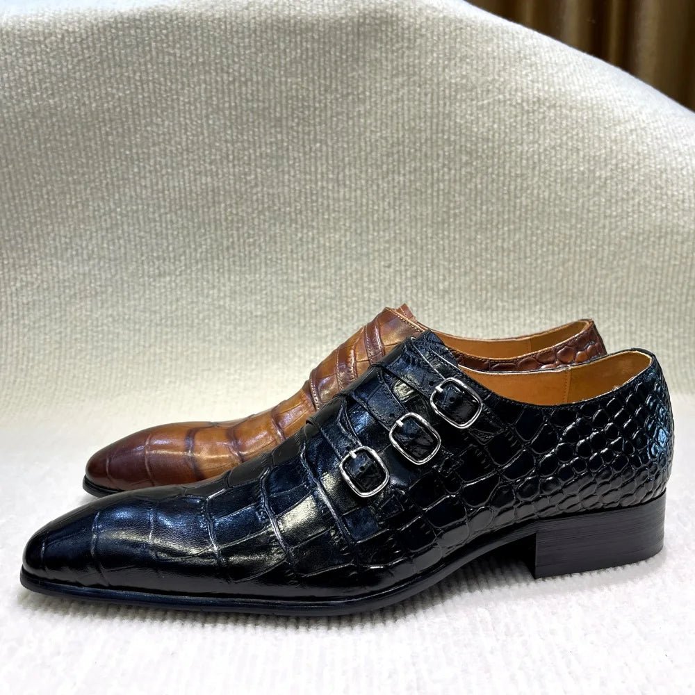 Men Oxfords Genuine Leather Lace-Up Dress Shoes - Image 5