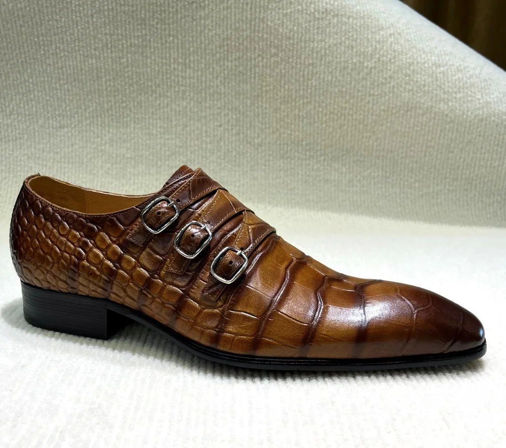 Men Oxfords Genuine Leather Lace-Up Dress Shoes - Image 6