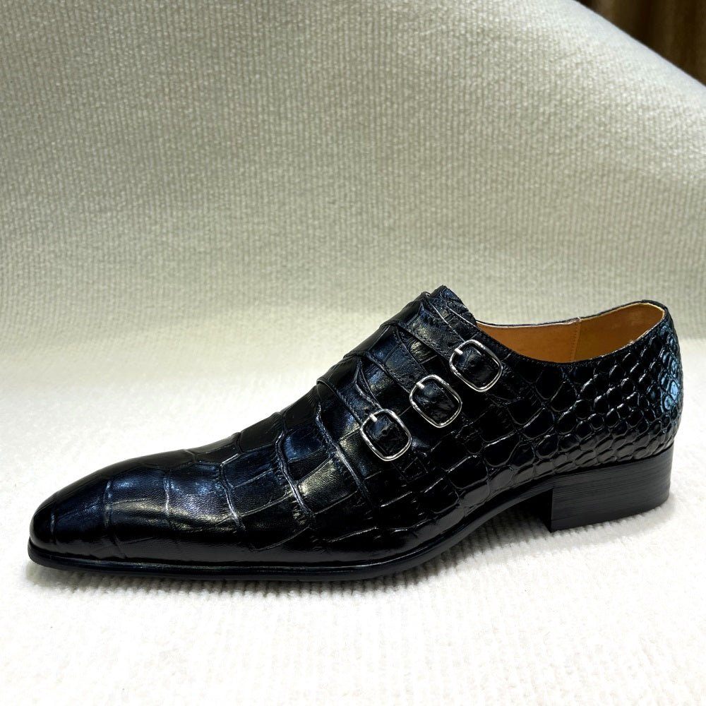 Men Oxfords Genuine Leather Lace-Up Dress Shoes - Image 7