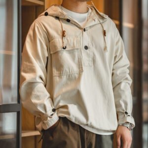 Hoodie Sweatshirt With Rope Hip Hop Coat Loose