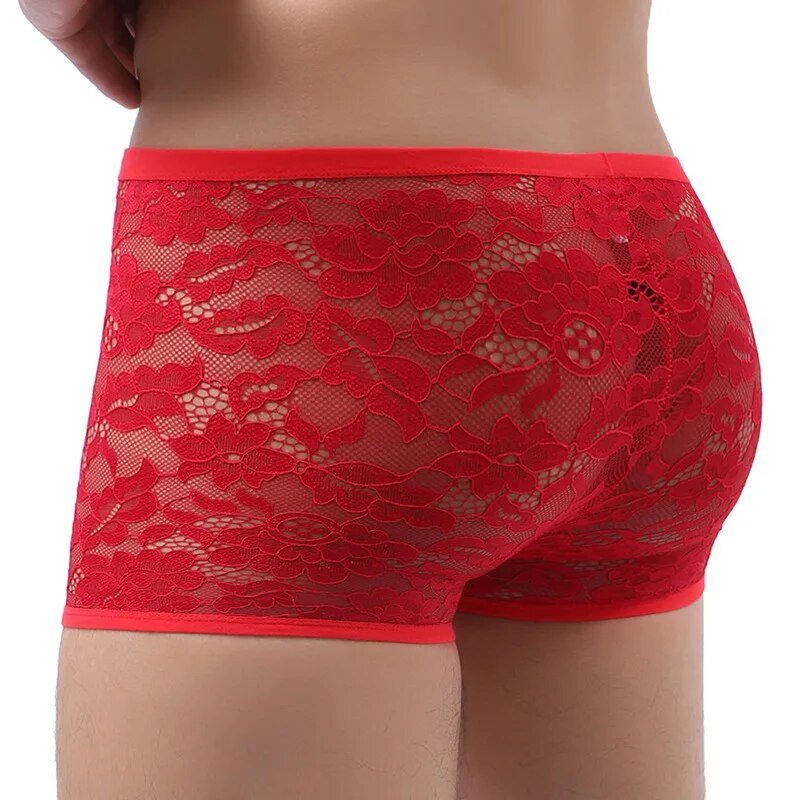Lace Sexy Shorts Boxer Breathable Underpants - Image 6