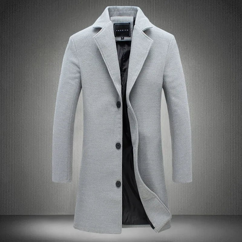 Long Cotton Coat Wool Blend Pure Jacket