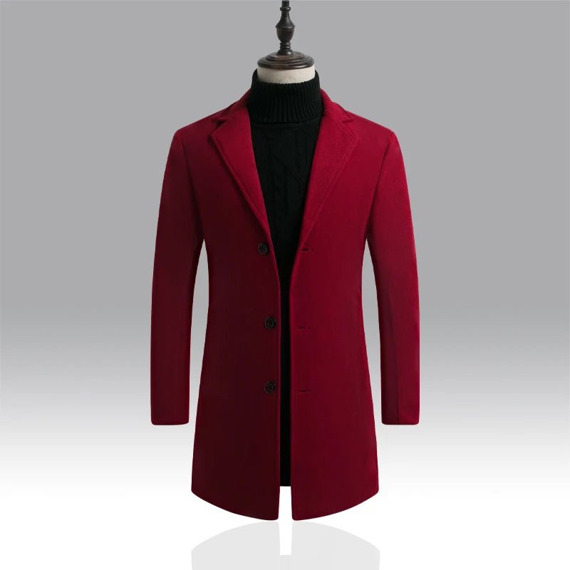 Long Cotton Coat Wool Blend Pure Jacket - Image 6