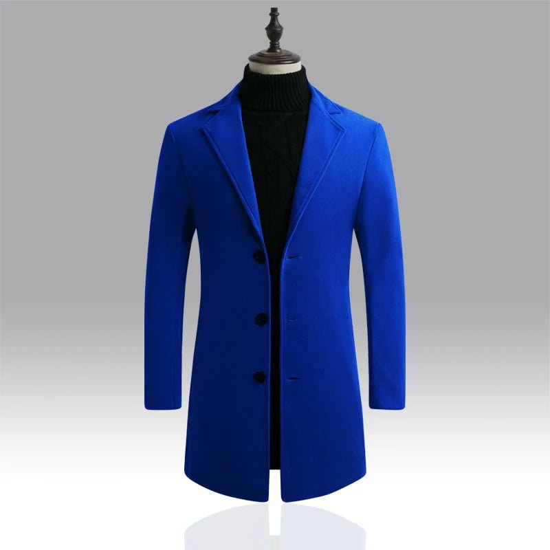 Long Cotton Coat Wool Blend Pure Jacket - Image 5