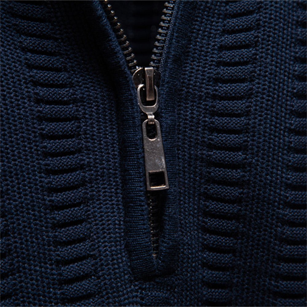Luxury Striped Thick Warm Crew Neck Winter Sweater - Image 6