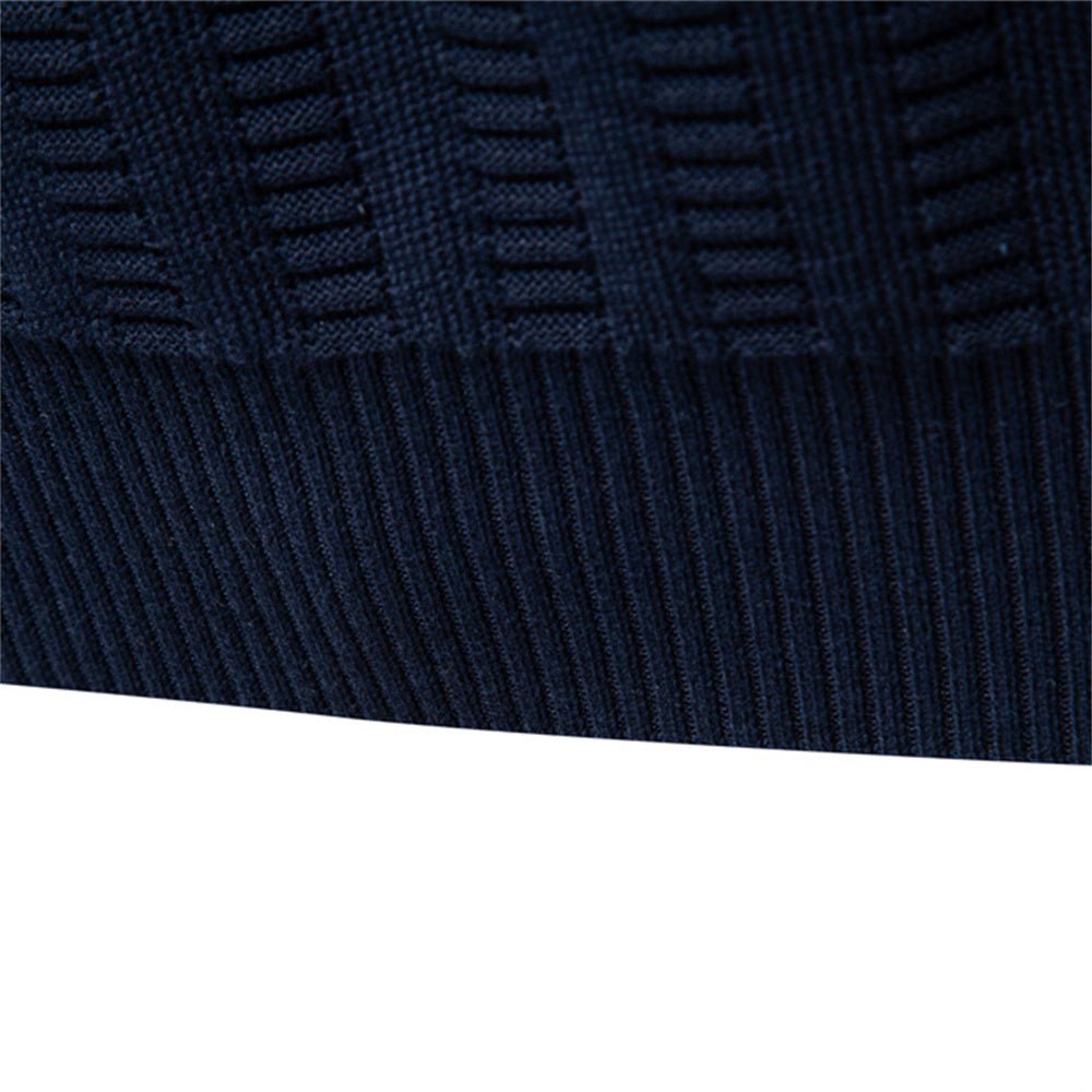 Luxury Striped Thick Warm Crew Neck Winter Sweater - Image 8