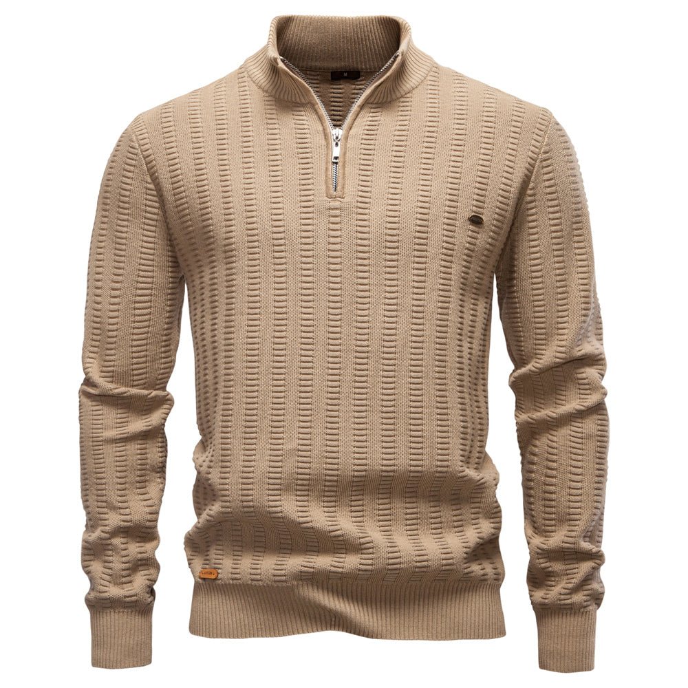 Luxury Striped Thick Warm Crew Neck Winter Sweater