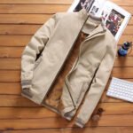 Men Baseball Coat Fleece Thickened Jackets