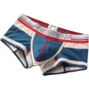 Men Cotton Medium Low Waist Flat Angle Underwear