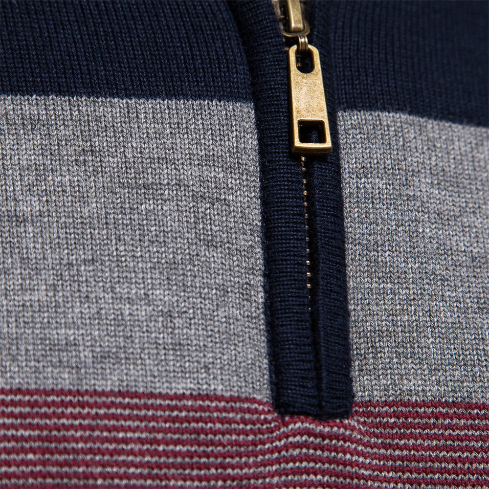 Men Cotton Mock Neck Stand Collar Sweaters - Image 12