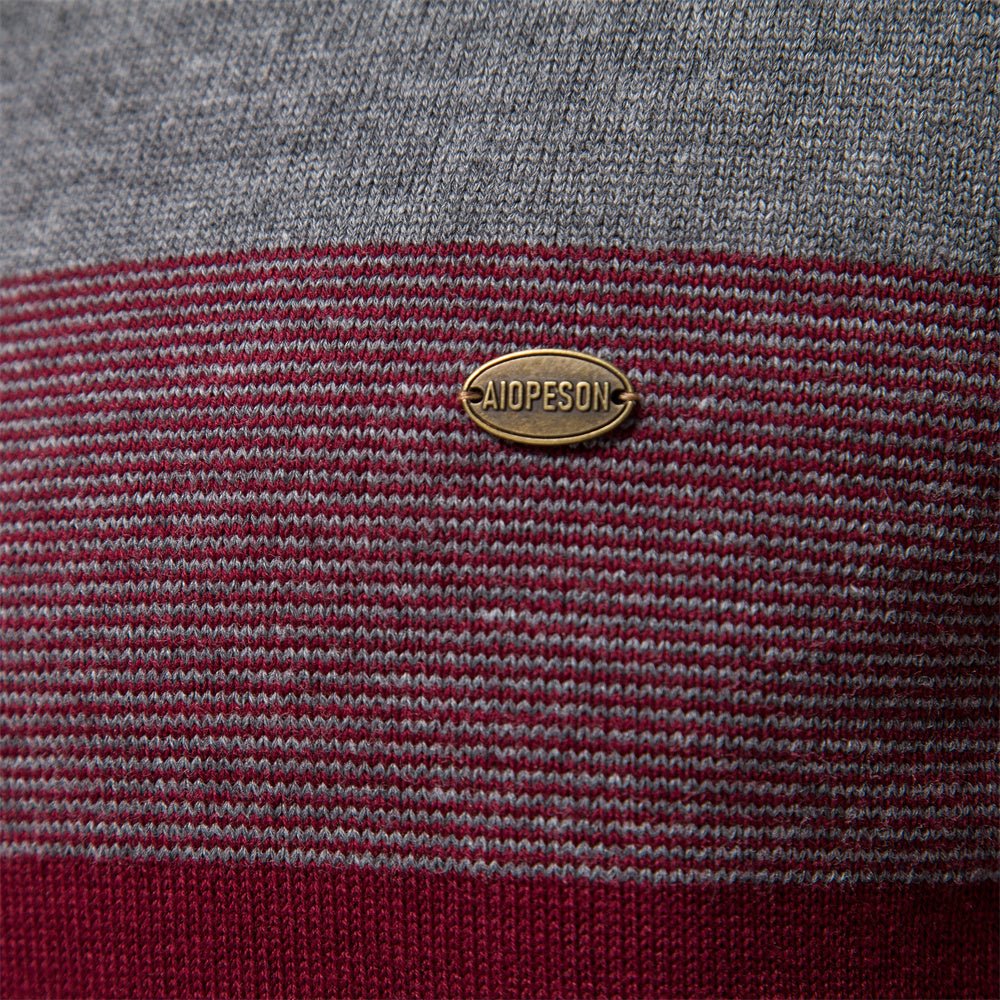Men Cotton Mock Neck Stand Collar Sweaters - Image 13