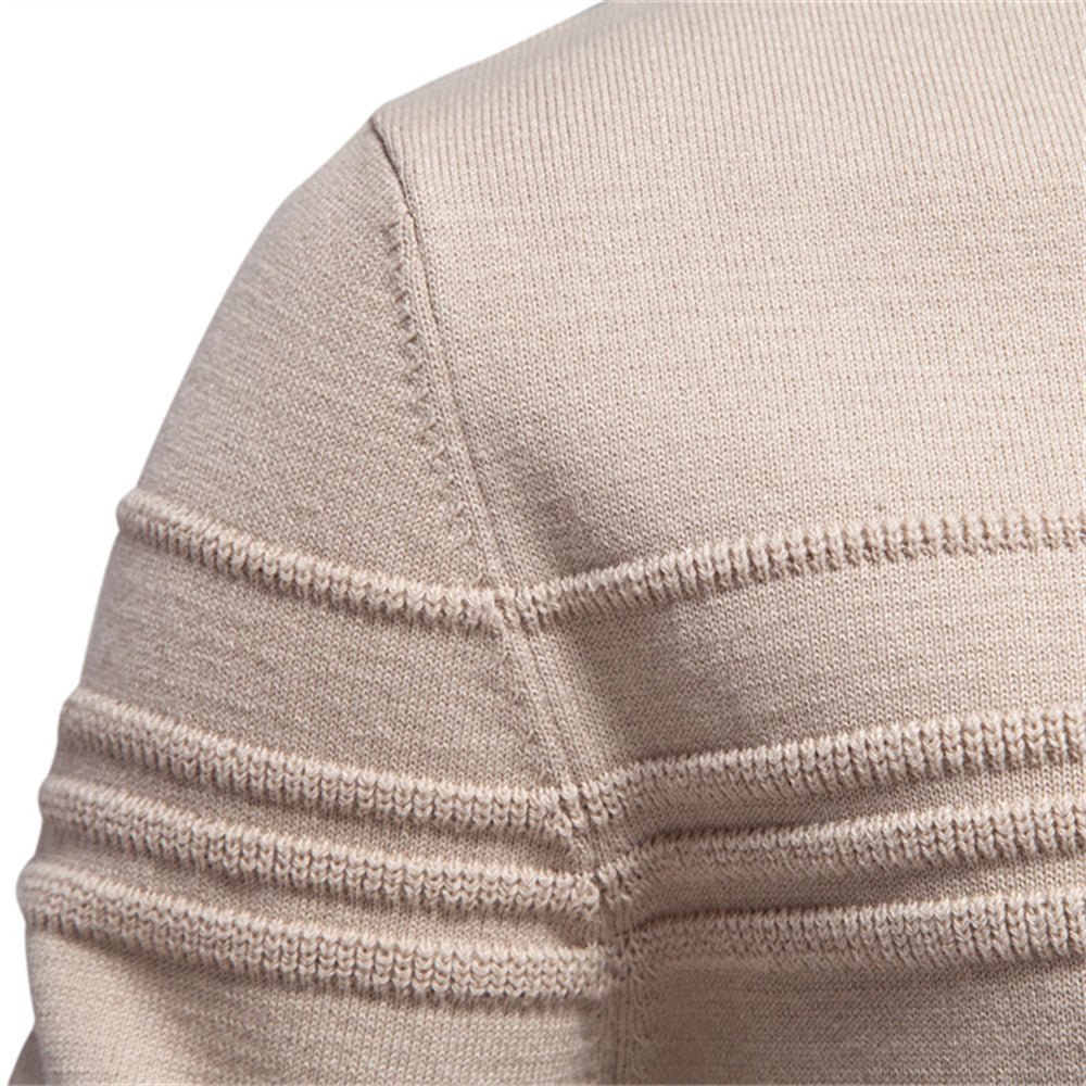 Men Crewneck Pullover Sweater Knitted Cotton Stripped - Image 10