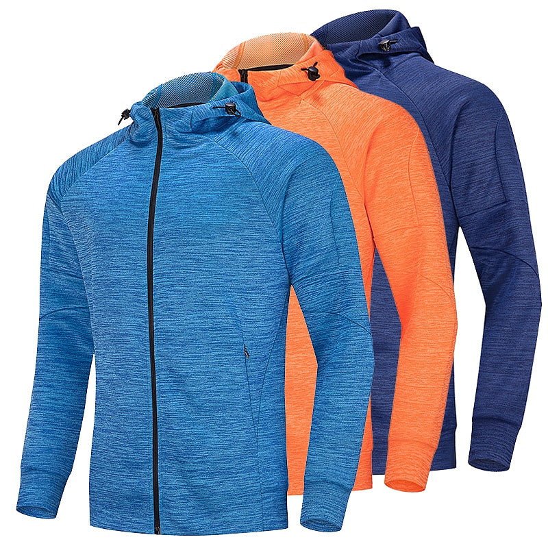 Men Exercise Jackets Hooded Zipper Shirt Outdoor Outfits - Image 8