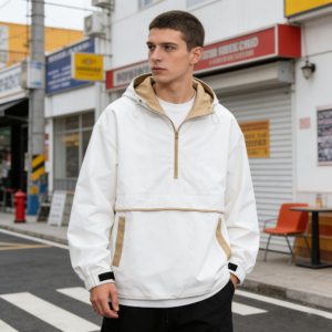 Couple Half Zip Windbreaker Hip Hop Hooded Coats