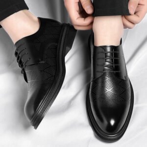 Men Hollow Out Elevator Oxfords Shoes 3 / 6 / 8 cm