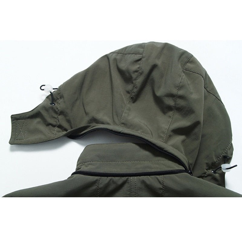 Men Jackets Casual Outwear Hiking Windbreaker Hooded Coats - Image 4