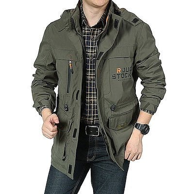 Men Jackets Casual Outwear Hiking Windbreaker Hooded Coats - Image 7